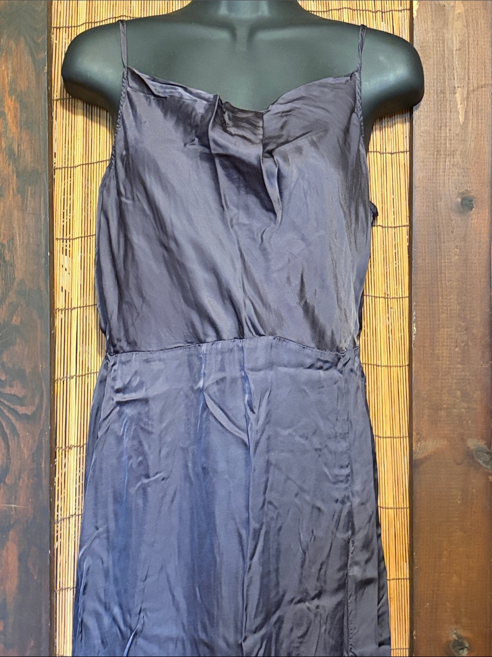 Women’s Satin Slip Dress in Dark grey